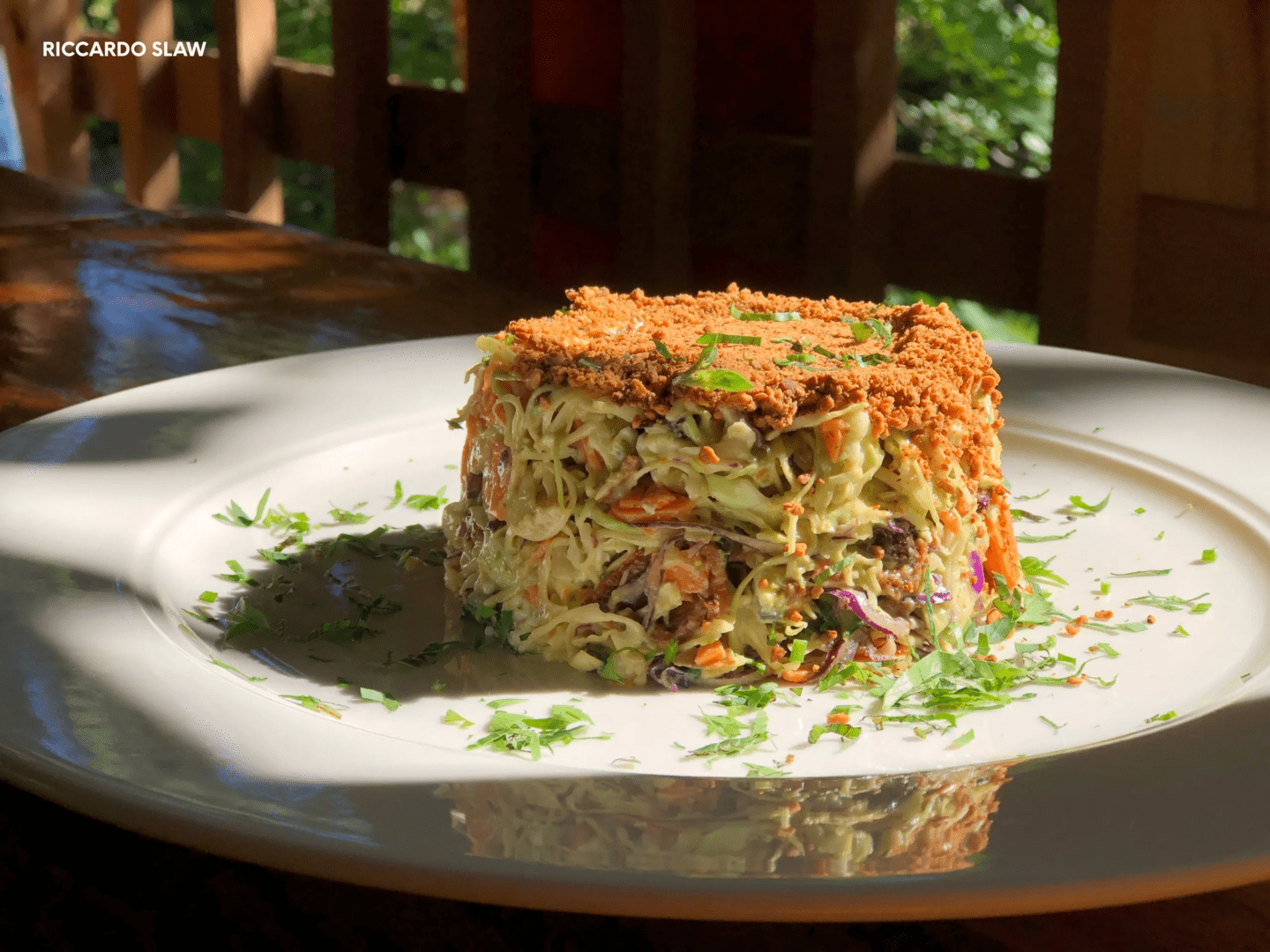 A plate of food on top of a table.