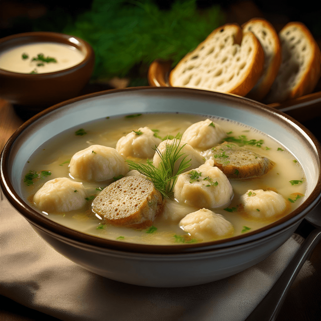 A rich umami fish broth with oyster dumplings